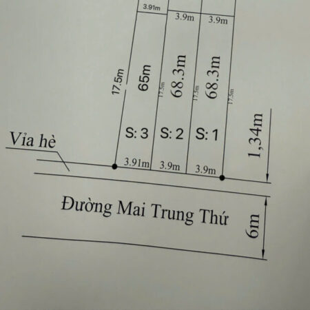 Bán 3 Lô Liền Kề Đất Mặt Đường Mai Trung Thứ – Cạnh TĐC Điểm 3, Đằng Hải, Hải Phòng