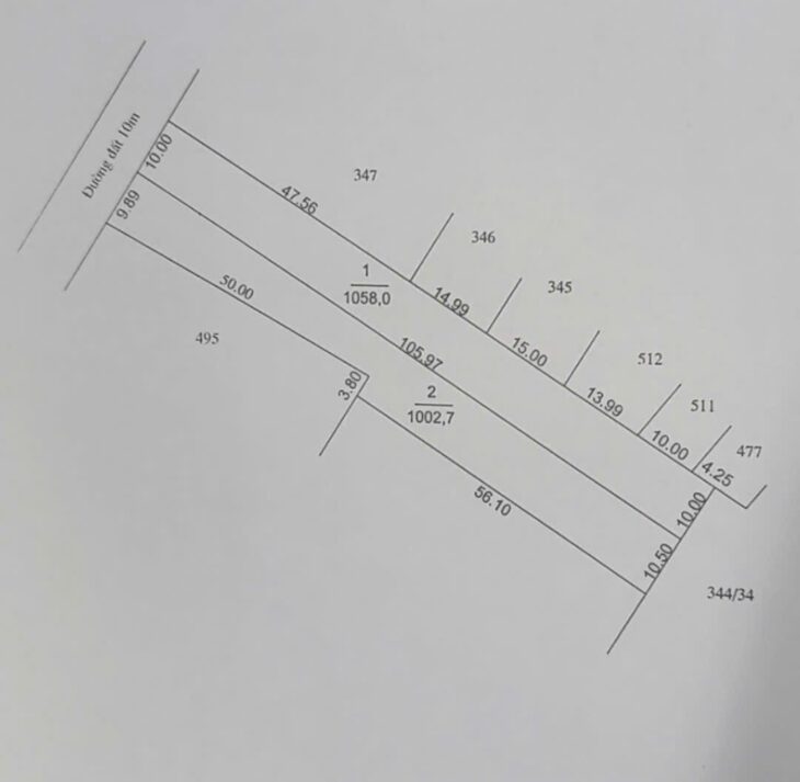 Bán Đát MTNB 10m đường Nguyễn Lương Bằng 1058M2 giá 745 trieju