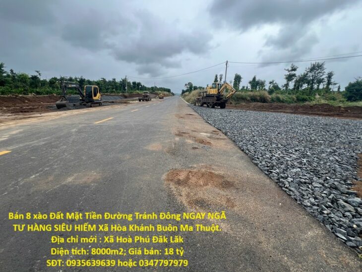 Bán 8 xào Đất Mặt Tiền Đường Tránh Đông NGAY NGÃ TƯ HÀNG SIÊU HIẾM Xã Hòa Khánh Buôn Ma Thuột