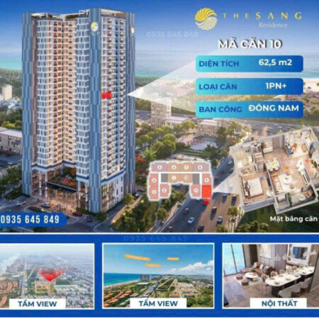 BÁN CĂN HỘ 1PN + ĐỘC QUYỀN TẠI THE SANG RESIDENCE – CƠ HỘI SỞ HỮU LÂU DÀI TẠI TÂM ĐIỂM DU LỊCH ĐÀ