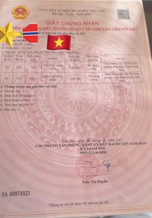 HÀNG HIẾM – Đất Chính Chủ – Mặt Tiền Vị Trí Xã Hồ Sơn, Huyện Tam Đảo, Tỉnh Vĩnh Phúc