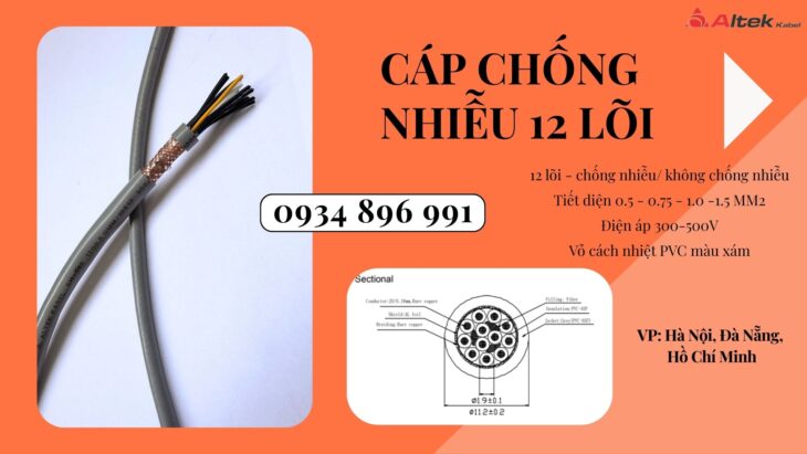 Cáp Điều Khiển 12×0.75 Giao Ngay Khánh Hòa, Gia Lai, Bình Định