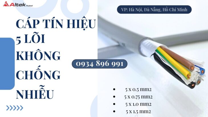 Cáp Điều Khiển 5×0.75mm² Đà Nẵng, Huế, Quảng Nam