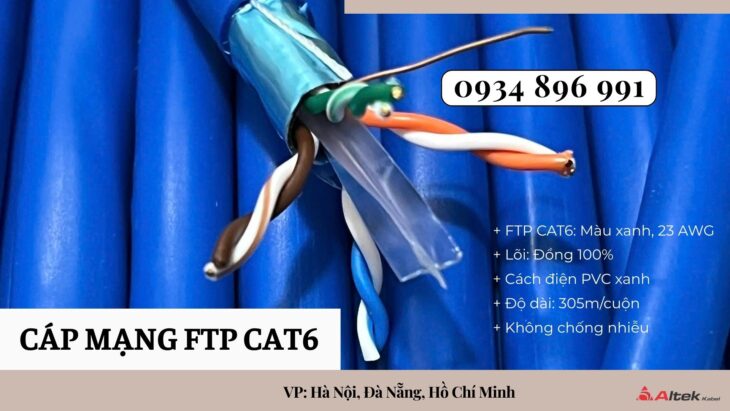 Cáp Chống Nhiễu Cat6 23awg Có Sẵn Cần Thơ, Vũng Tàu, Bình Dương Cáp Chống Nhiễu Cat6 23awg Có Sẵn Cần Thơ, Vũng Tàu, Bình Dương