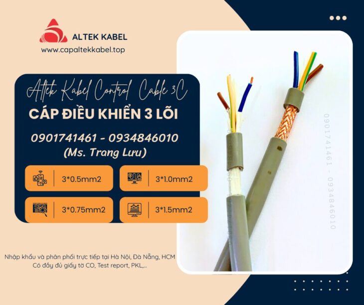 Cáp điều khiển Altek Kabel 3×0.5/3×0.75/3×1.0/3×1.5