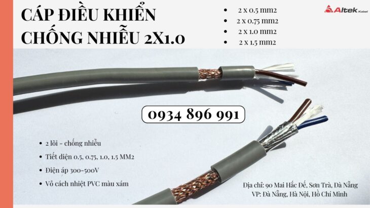 CÁP ĐIỀU KHIỂN 2 LÕI BÌNH ĐỊNH, KHÁNH HÒA, GIA LAI