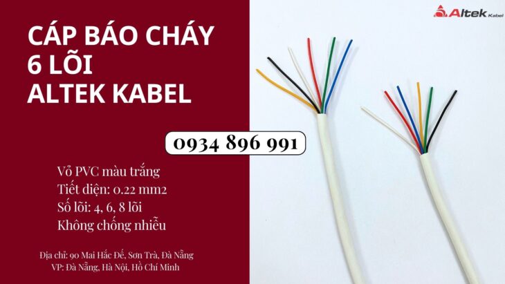 Cáp Báo Cháy 6 Lõi 0.22 Mm2 Sẵn Cần Thơ, Vũng Tàu, Bình Dương