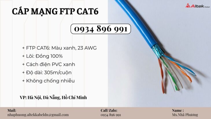 Cáp Chống Nhiễu Cat6 23awg Có Sẵn Cần Thơ, Vũng Tàu, Bình Dương