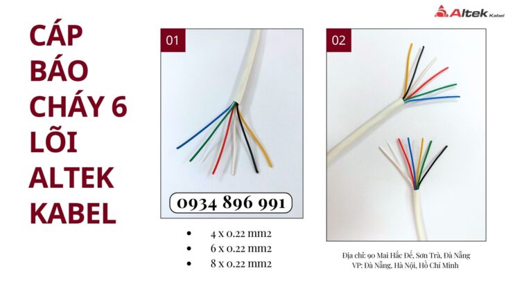 Cáp Báo Cháy 6 Lõi 0.22 Mm2 Sẵn Cần Thơ, Vũng Tàu, Bình Dương