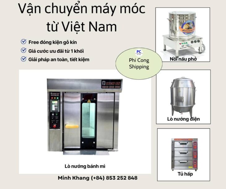 Vận chuyển máy móc từ Việt Nam đi nước ngoài bằng đường biển