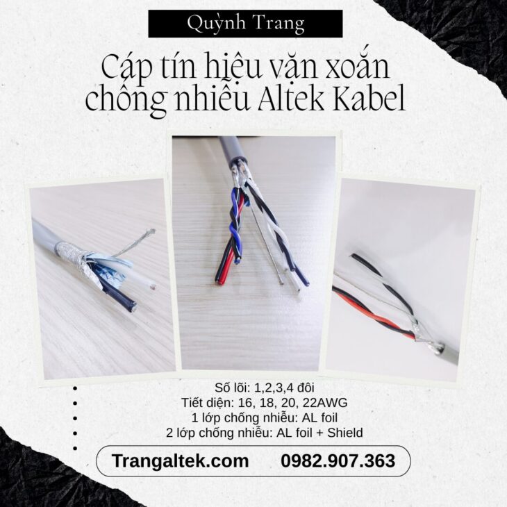 Cáp tín hiệu vặn xoắn AWG chuyên dùng cho công nghiệp