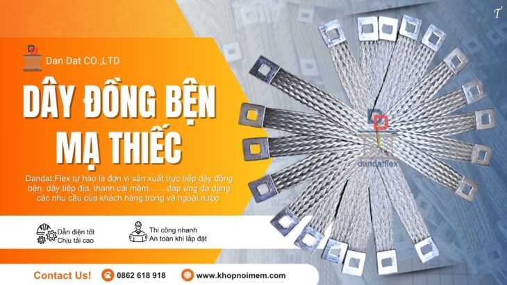 Dây đồng bện (thiết bị điện công nghiệp), dây tiếp địa thang máng cáp, dây đồng bện tiếp địa