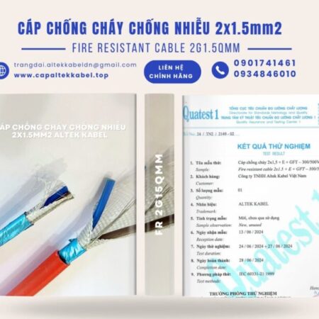 Cáp FR 2×1.5 chống cháy chống nhiễu Altek Kabel Đà Nẵng, Hà Nội Cáp FR 2×1.5 chống cháy chống nhiễu Altek Kabel Đà Nẵng, Hà Nội