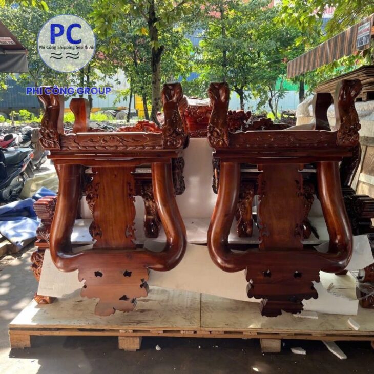 GỬI ĐỒ TỦ THỜ, BÀN GHẾ GỖ ĐI QUỐC TẾ