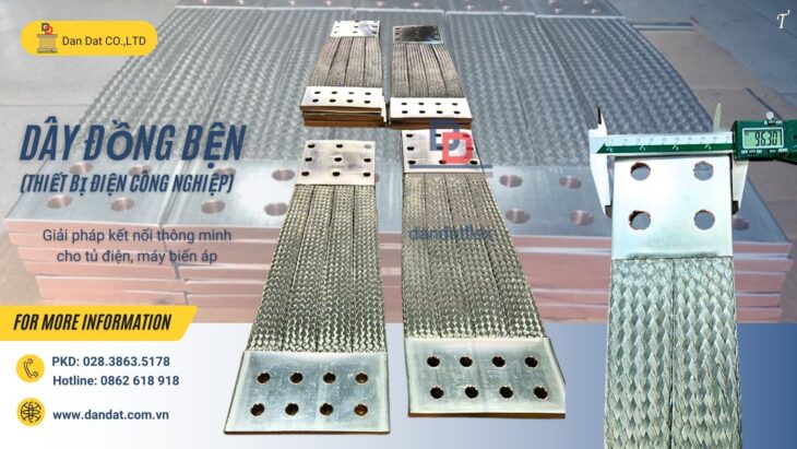 Dây đồng bện (thiết bị điện công nghiệp), dây tiếp địa thang máng cáp, dây đồng bện tiếp địa