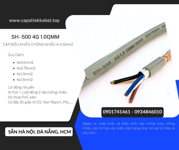 Đà Nẵng, Hà Nội phân phối cáp điều khiển chống nhiễu 4×1.0 Altek Kabel