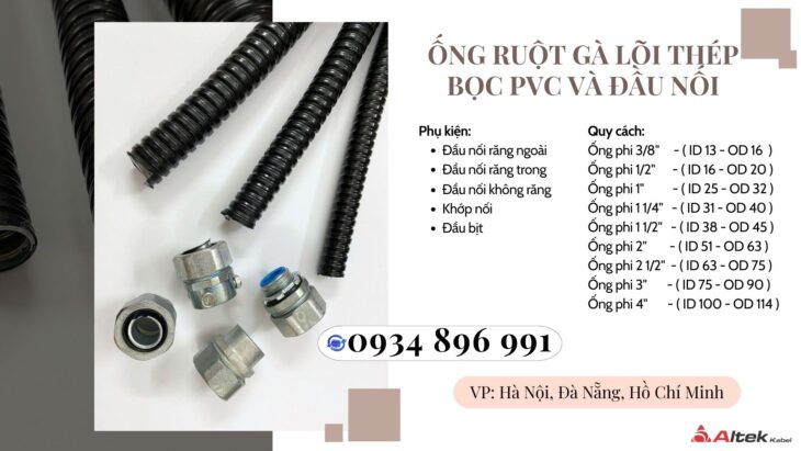Ống Kẽm Bọc Thép Và Đầu Nối Phi 25 Thanh Hóa, Hà Tĩnh, Nghệ An