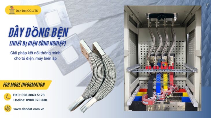 Dây đồng bện (thiết bị điện công nghiệp), dây tiếp địa thang máng cáp, dây đồng bện tiếp địa