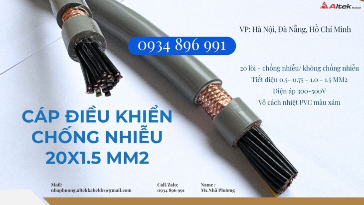 Phân Phối Cáp Tín Hiệu 20X 1.0 mm2 Tại Bình Dương, Hồ Chí Minh, Vũng Tàu