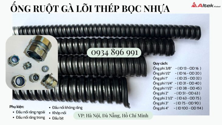 Ống Kẽm Bọc PVC Và Đầu Nối Phi 45 Bình Dương, Cần Thơ, Long An
