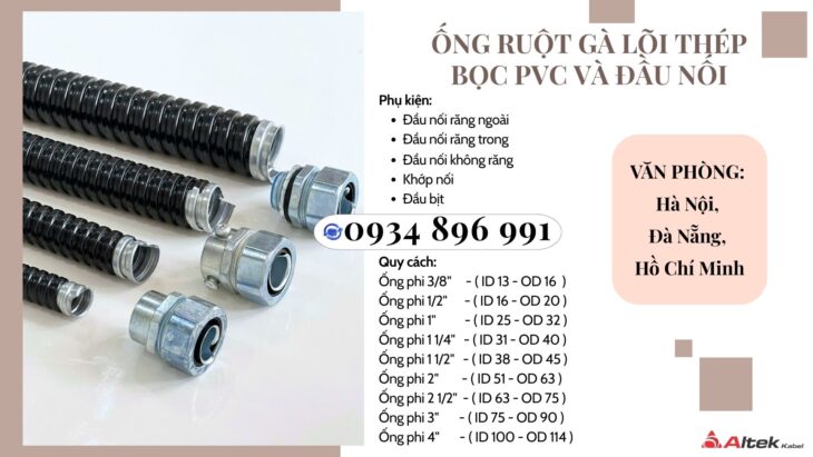Ống Kẽm Bọc Thép Và Đầu Nối Phi 25 Thanh Hóa, Hà Tĩnh, Nghệ An