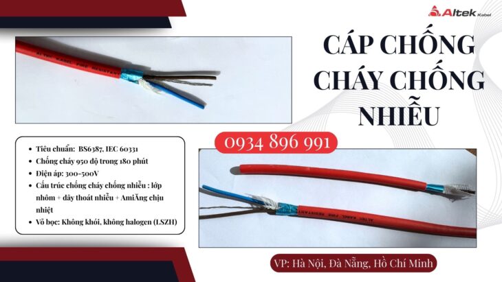 Cáp Chống Cháy Chống Nhiễu 2×1.5 Mm2 Sẵn Đà Nẵng, Hồ Chí Minh, Hà Nội