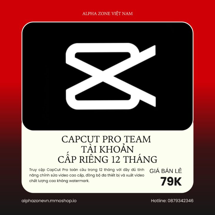 CapCut Pro Premium – Gói 1 Năm (iOS / Android / PC | Toàn cầu):