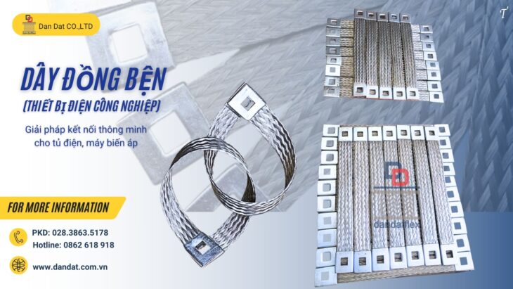 Dây đồng bện (thiết bị điện công nghiệp), dây tiếp địa thang máng cáp, dây đồng bện tiếp địa