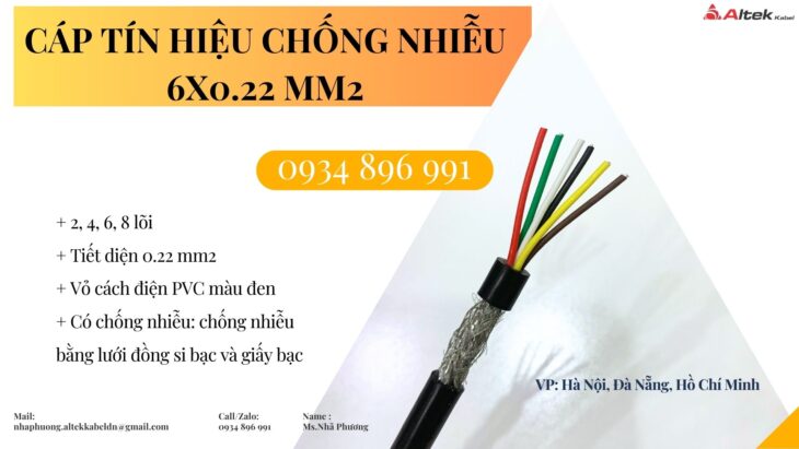 Cáp Tín Hiệu Chống Nhiễu 4×0.22 Mm2 Tại Hà Nội, Hưng Yên, Bắc Ninh