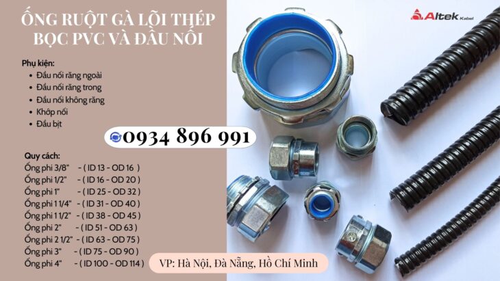 Ống Kẽm Bọc Thép Và Đầu Nối Phi 25 Thanh Hóa, Hà Tĩnh, Nghệ An