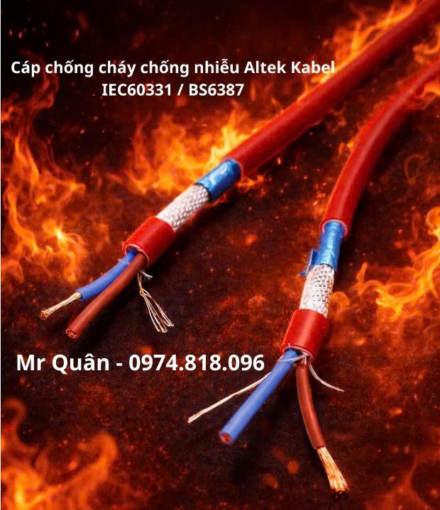 [Sẵn kho 3 miền] Cáp chống cháy chống nhiễu Altek Kabel