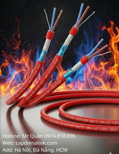 [Sẵn kho 3 miền] Cáp chống cháy chống nhiễu Altek Kabel