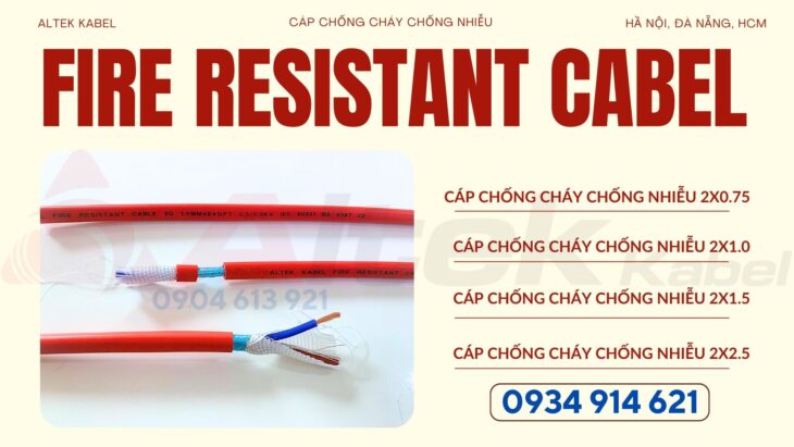 Dây báo cháy chống cháy chống nhiễu 2×0.75/2×1.0/2×1.5 Altek Kabel