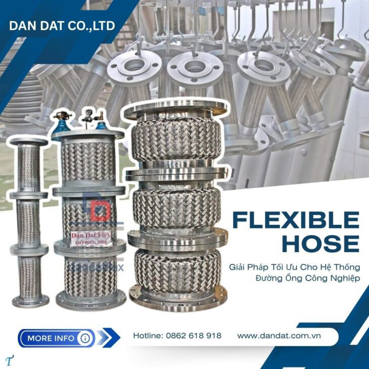 Khớp nối mềm nối bích, khớp nối mềm inox chịu nhiệt, khớp nối chống rung nối bích, khớp nối ống mềm