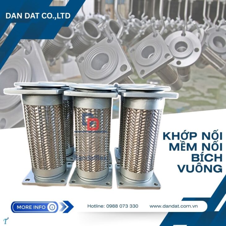 Khớp nối mềm nối bích, khớp nối mềm inox chịu nhiệt, khớp nối chống rung nối bích, khớp nối ống mềm