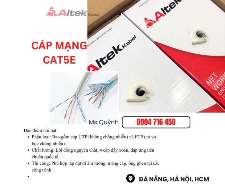 Cáp mạng CAT5E Altek Kabel Đà Nẵng, Hà Nội, Sài Gòn