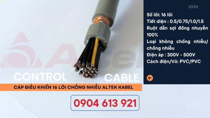 Cáp tín hiệu 16×0.75SQMM Altek Kabel chống nhiễu SH -500