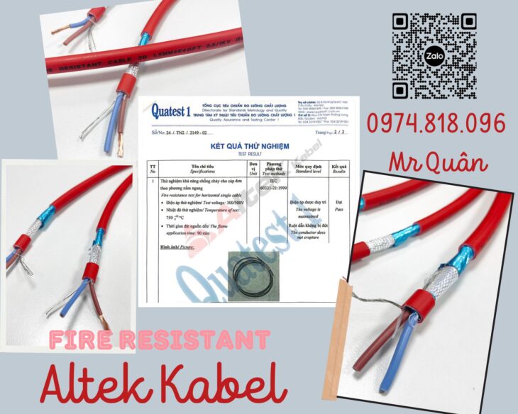 NCC: Cáp chống cháy chống nhiễu 2 lõi – Altek Kabel