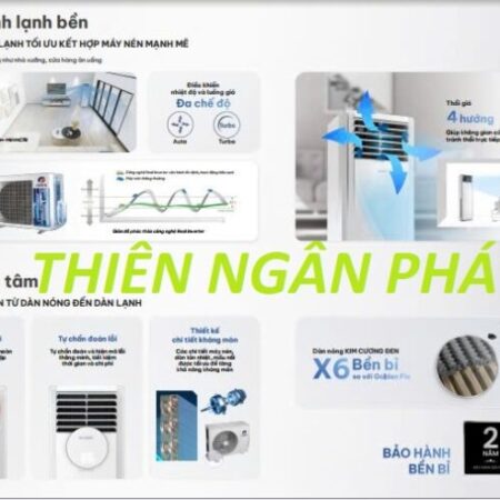 Máy lạnh tủ đứng Gree 42.000 BTU phù hợp lắp đặt cho văn phòng