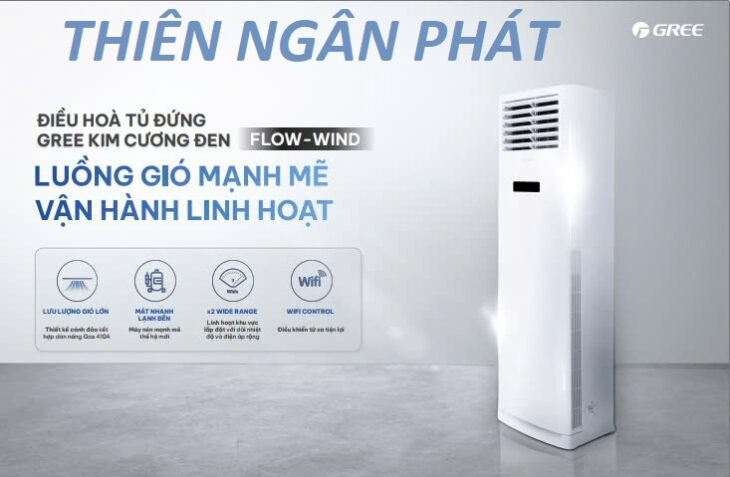 Máy lạnh tủ đứng Gree 2.0HP GVC18AL-K6NNC7A