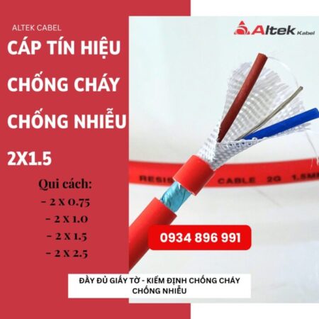 Cáp Chống Cháy Chống Nhiễu 2 Lõi– Phân Phối TP.HCM, Bình Dương, Đồng Nai – Giá Gốc Tại Kho