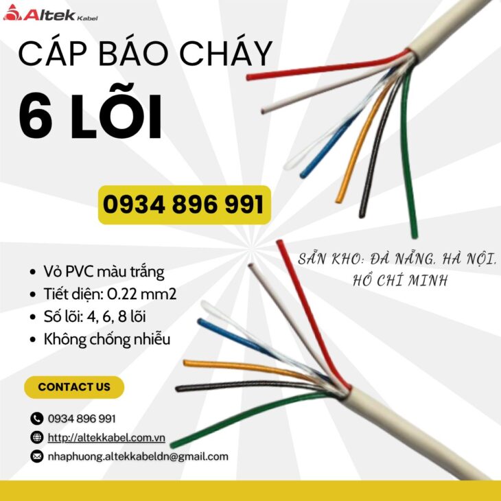 Cáp Báo Cháy 6 Lõi 0.22mm² TP.HCM – Bình Dương – Long An | Giá Gốc