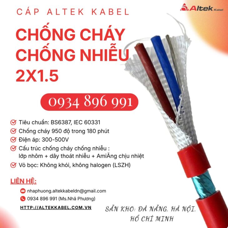 Cáp 2×0.75mm² Chống Nhiễu Altek Kabel – Sẵn Hàng Khánh Hòa, Bình Định, Phú Yên – Giao Nhanh