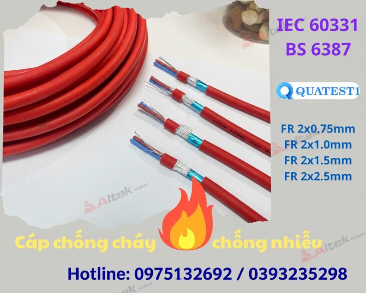 Cáp chống cháy Altek – an toàn cho mọi công trình