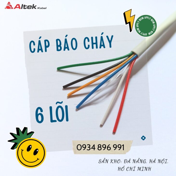 Cáp Báo Cháy 6 Lõi 0.22mm² TP.HCM – Bình Dương – Long An | Giá Gốc