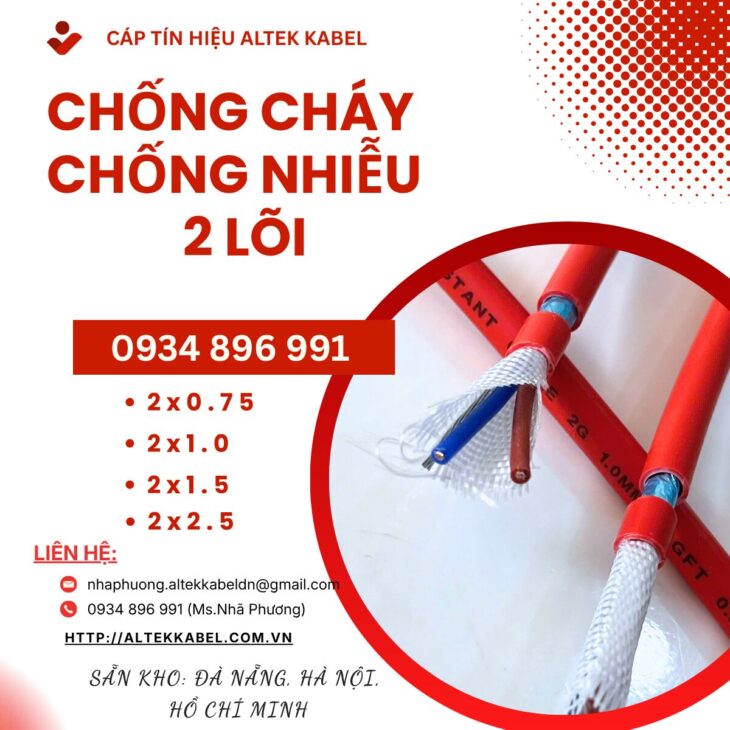 Cáp 2×0.75mm² Chống Nhiễu Altek Kabel – Sẵn Hàng Khánh Hòa, Bình Định, Phú Yên – Giao Nhanh
