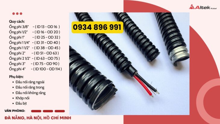 Đại Lý Ống Ruột Gà Lõi Thép & Đầu Nối Phi 40 Tại Khánh Hòa, Bình Định, Gia Lai