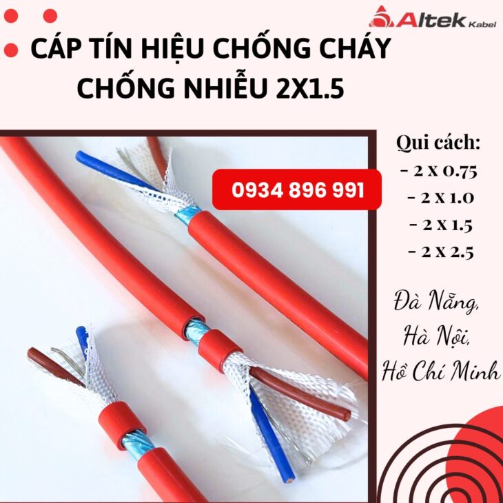 Cáp Chống Cháy Chống Nhiễu 2 Lõi– Phân Phối TP.HCM, Bình Dương, Đồng Nai – Giá Gốc Tại Kho
