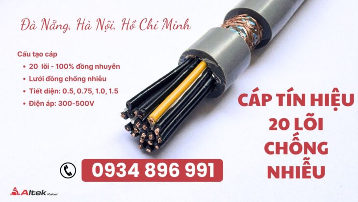 Cáp Tín Hiệu 20 x 1.5mm² chống nhiễu phân phối tại HCM, BÌNH DƯƠNG