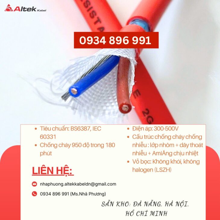 Cáp 2×0.75mm² Chống Nhiễu Altek Kabel – Sẵn Hàng Khánh Hòa, Bình Định, Phú Yên – Giao Nhanh